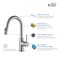 Kibi Circular Single Handle Pull Down Kitchen & Bar Sink Faucet with Soap Dispenser C-KKF2011BN-KSD100BN - alternate 8